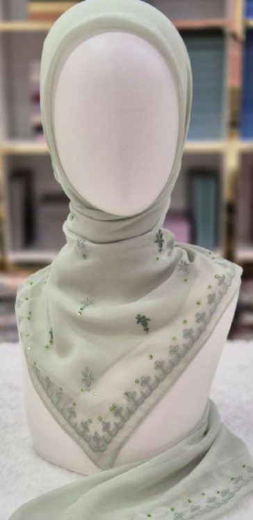 KOLEKSI BAWAL SULAM DIAMOND JAPANESE COTTON VOILE PREMIUM PLAIN